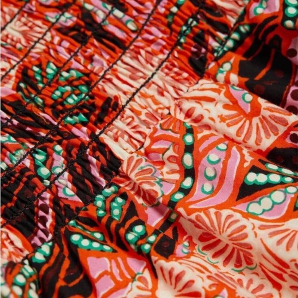 A.L.C. • Adriana Dress in Orange/Rose Multi • 0 - Picture 12 of 14